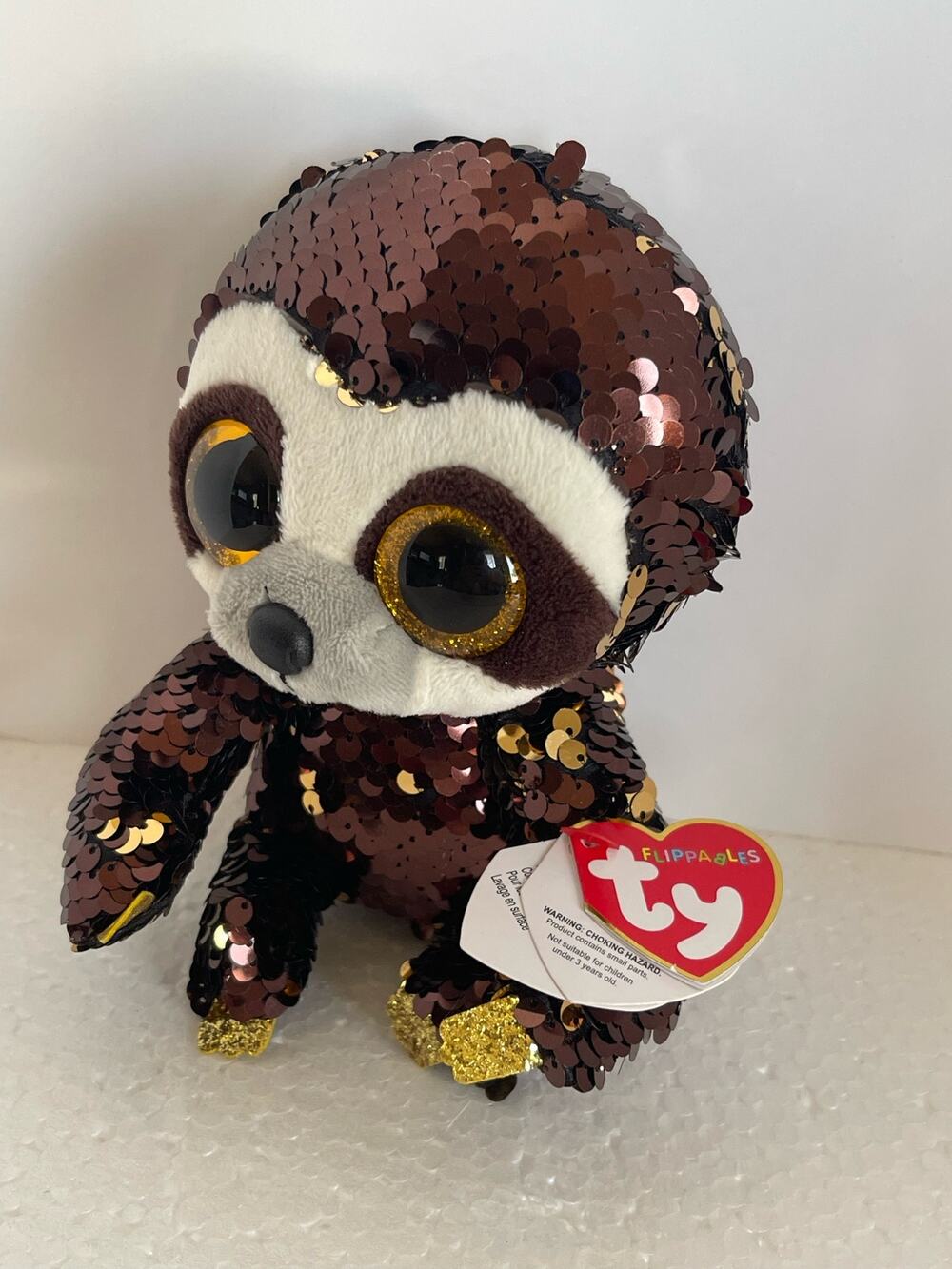 Ty Beanie Boos 6" DANGLER the Sloth Plush Stuffed Animal Sequins